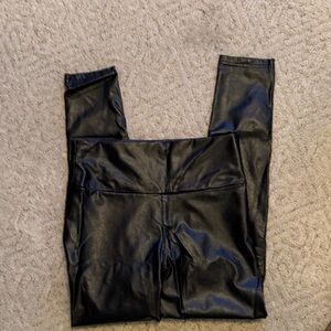 Black Faux Leather Leggings